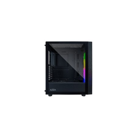 AZZA Celesta 340 Trn ATX Case - Stylish Black Design with Spacious Interiors & Optimize Cooling - No Power Supply Included - Per